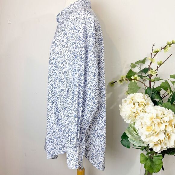 ANTHROPOLOGIE | Capistrano Ashley Buttondown Shirt | Blue Floral Print | Medium - Picture 5 of 10